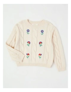 Cable Knit Jumper in Cream