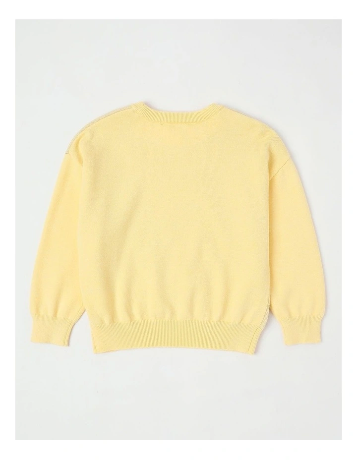 Jacquard Jumper in Unicorn Yellow image 3