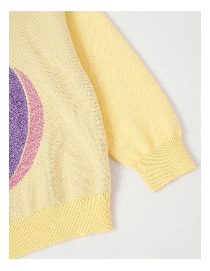 Jacquard Jumper in Unicorn Yellow image 4