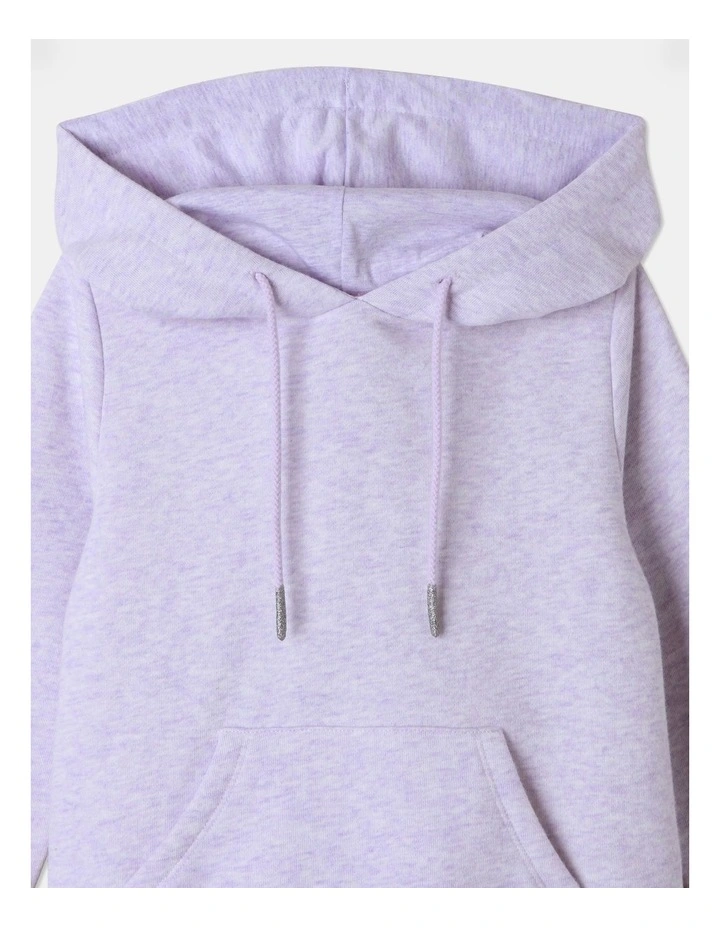 Essential Plain Hooded Sweat Top in Lilac image 2