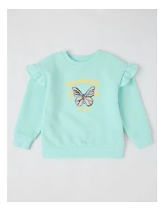 Essentials Crew Sweat in Butterfly Blue