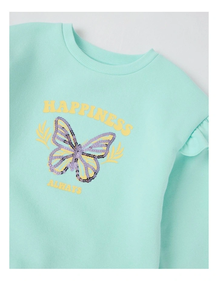 Essentials Crew Sweat in Butterfly Blue image 2