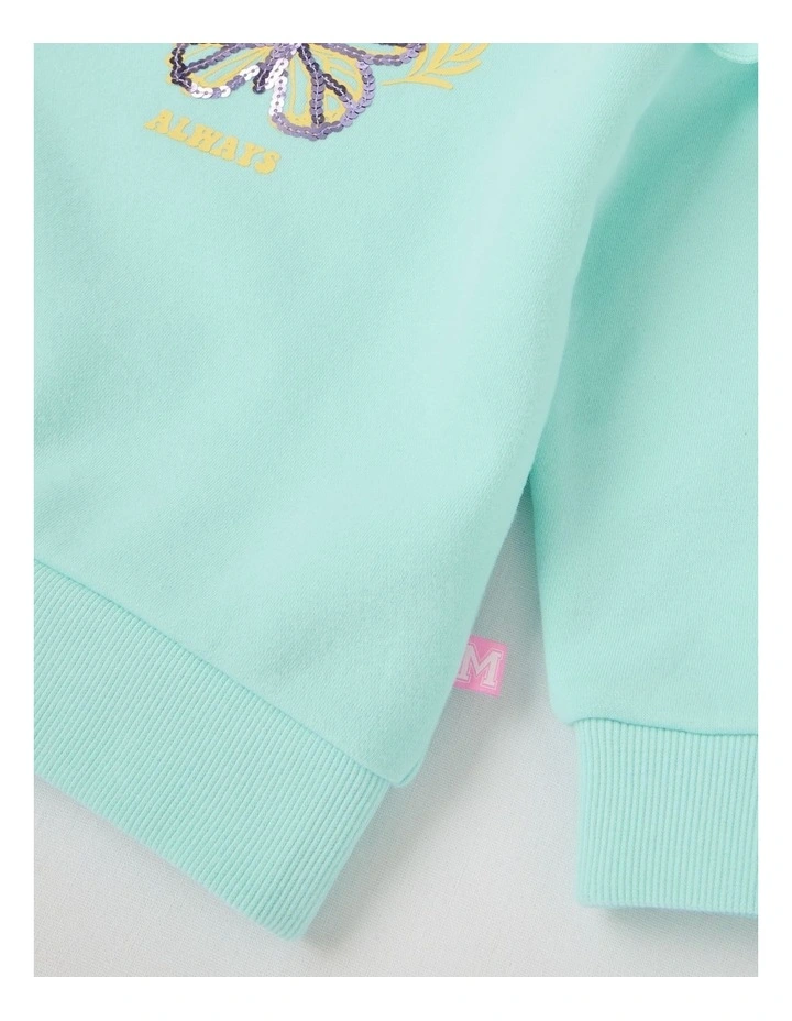 Essentials Crew Sweat in Butterfly Blue image 4