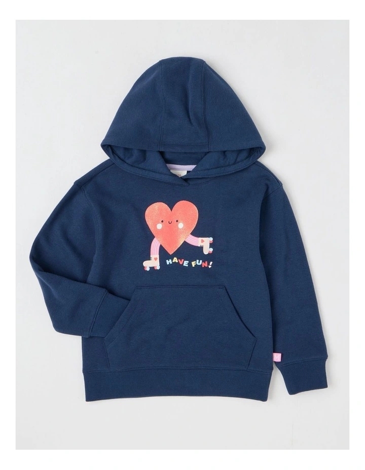 Essentials Hooded Sweat in Navy image 1