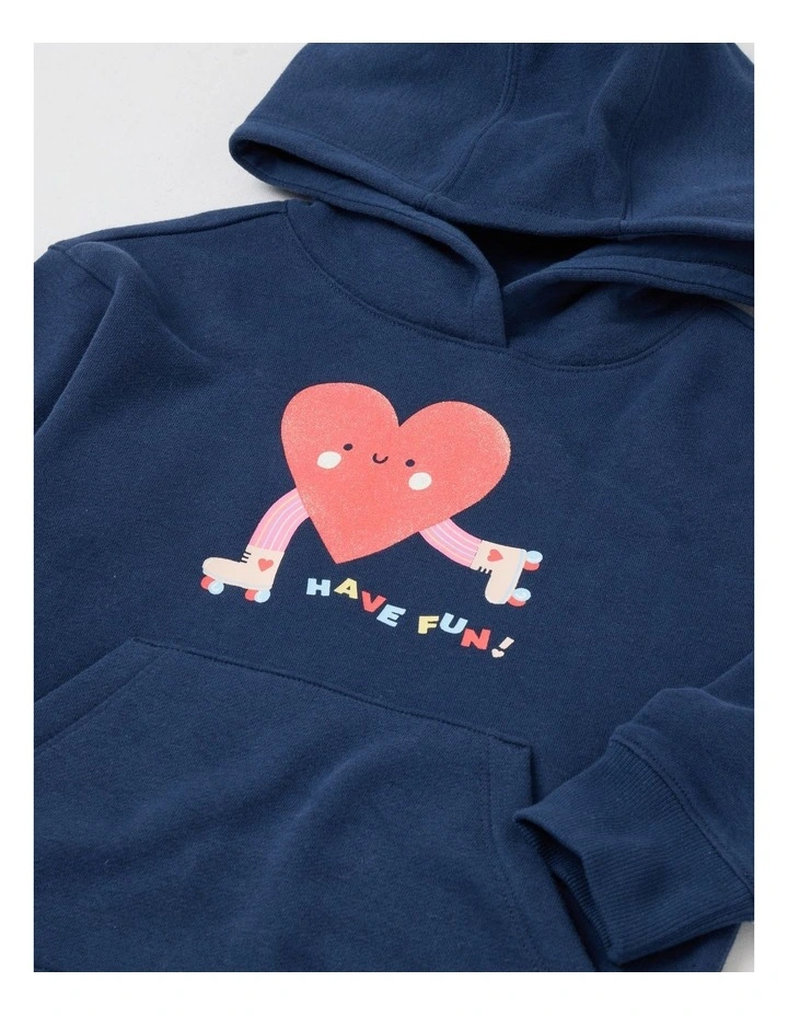 Essentials Hooded Sweat in Navy image 3