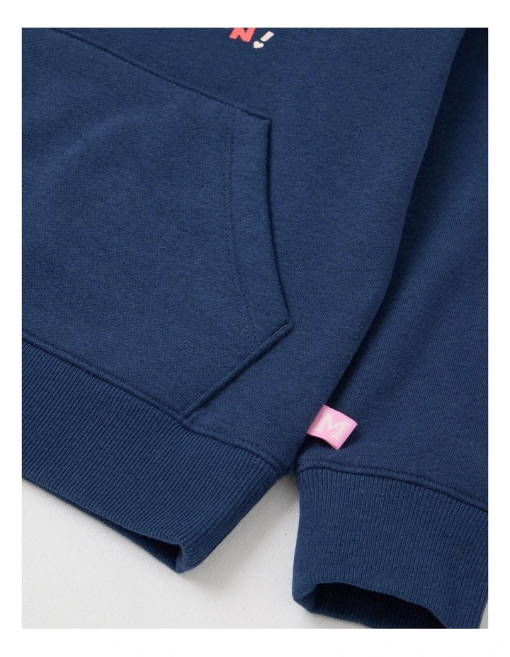 Essentials Hooded Sweat in Navy image 4