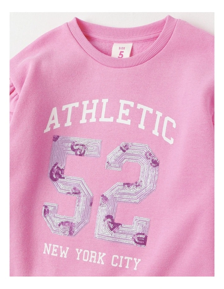 Essentials Crew Sweat in Athletic Pink image 2