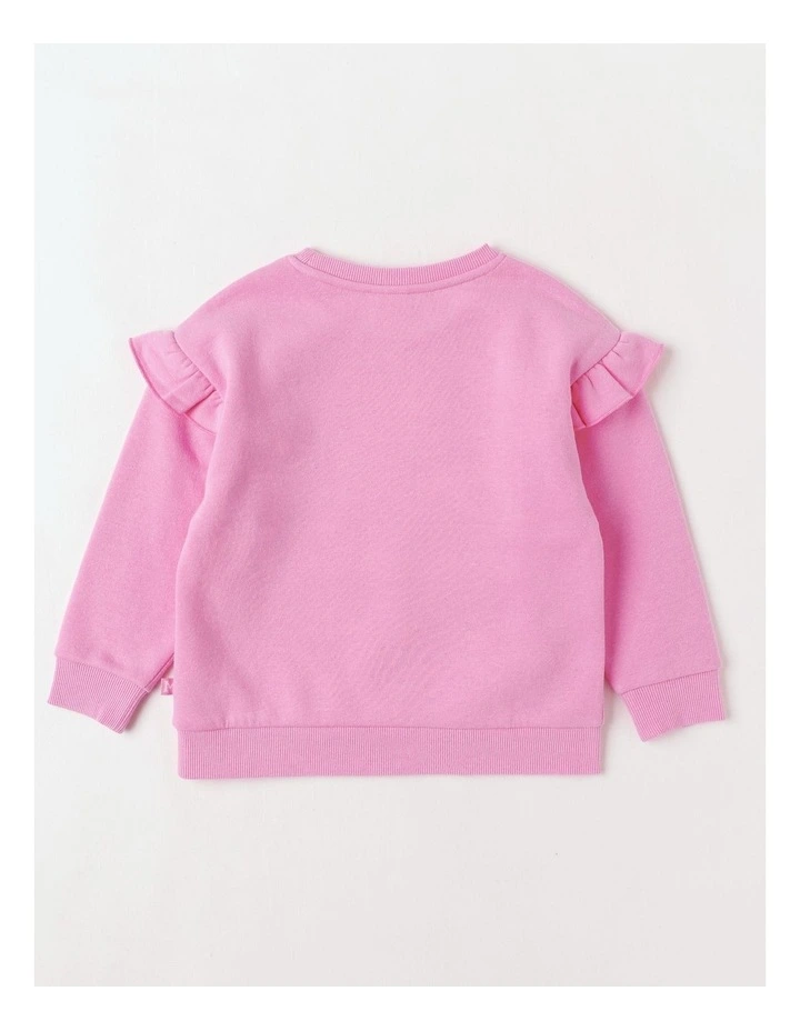 Essentials Crew Sweat in Athletic Pink image 3