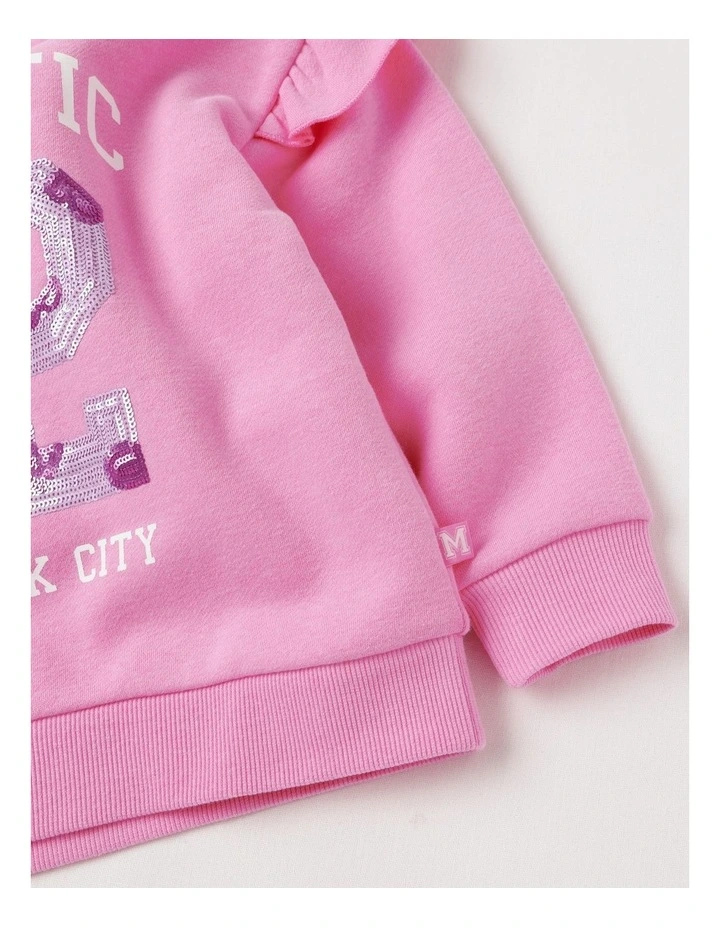 Essentials Crew Sweat in Athletic Pink image 4