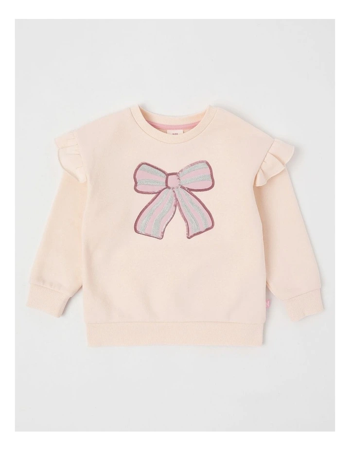 Essentials Crew Sweat in Bow Cream image 1