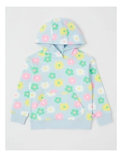 Essentials Hooded Sweat in Flowers Blue