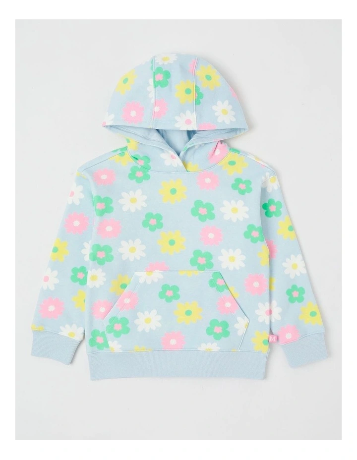 Essentials Hooded Sweat in Flowers Blue image 1