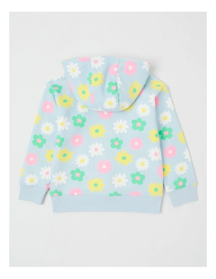 Essentials Hooded Sweat in Flowers Blue image 3