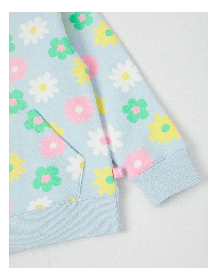 Essentials Hooded Sweat in Flowers Blue image 4