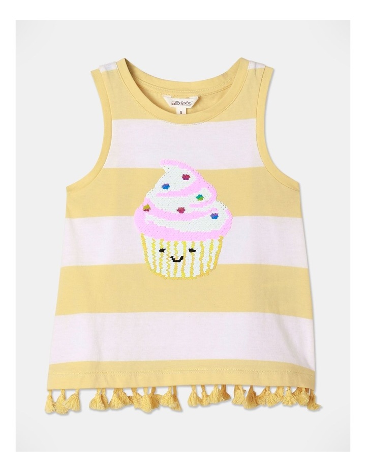 Stripe Knit Swing Tank In Yellow