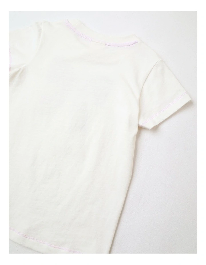 Essentials Print Tee in White image 4