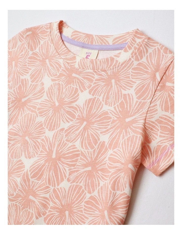 Essentials Print Tee in Orange Floral image 2