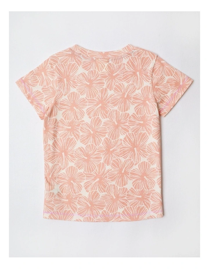Essentials Print Tee in Orange Floral image 3
