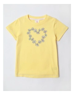 Essentials Print Tee in Yellow