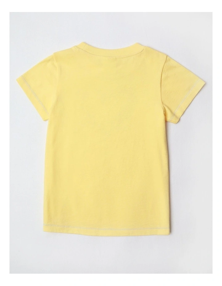 Essentials Print Tee in Yellow image 3