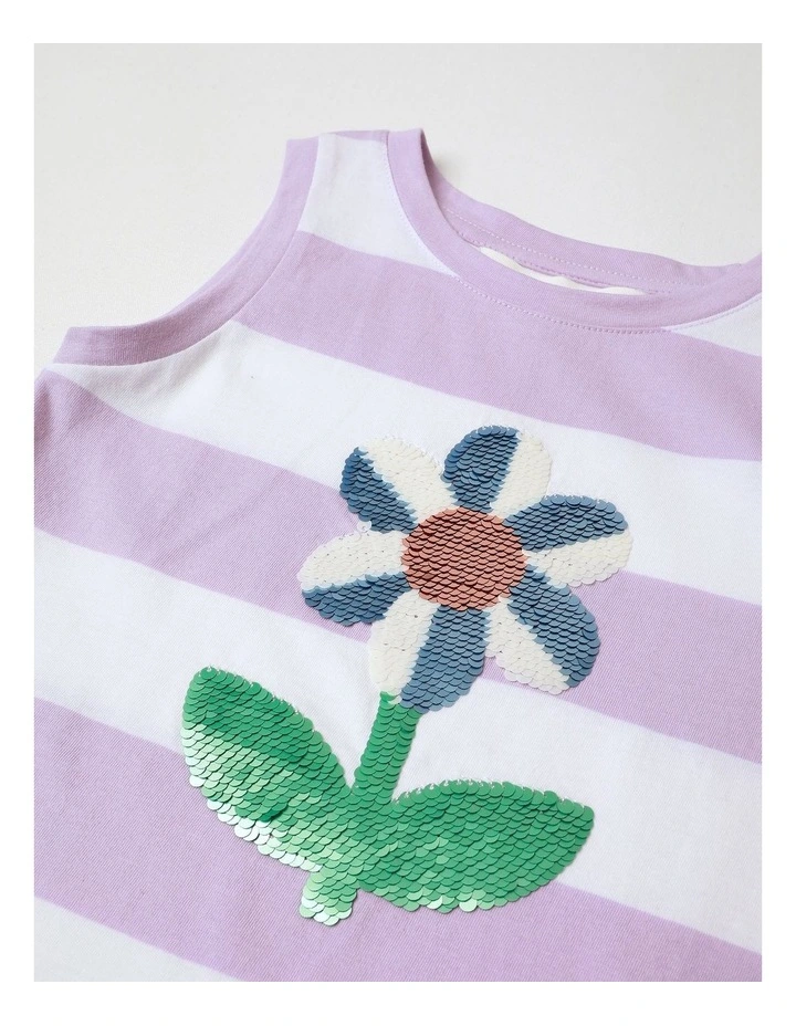 Tassel Trim Tank in Lilac image 2