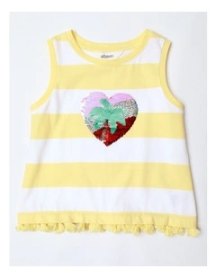 Tassel Trim Tank in Yellow