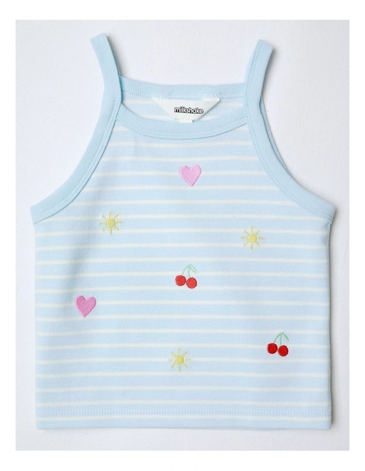 Halter Top in Blue image 1