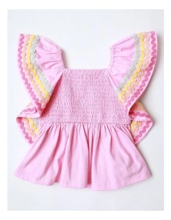 Smocked Top in Pink