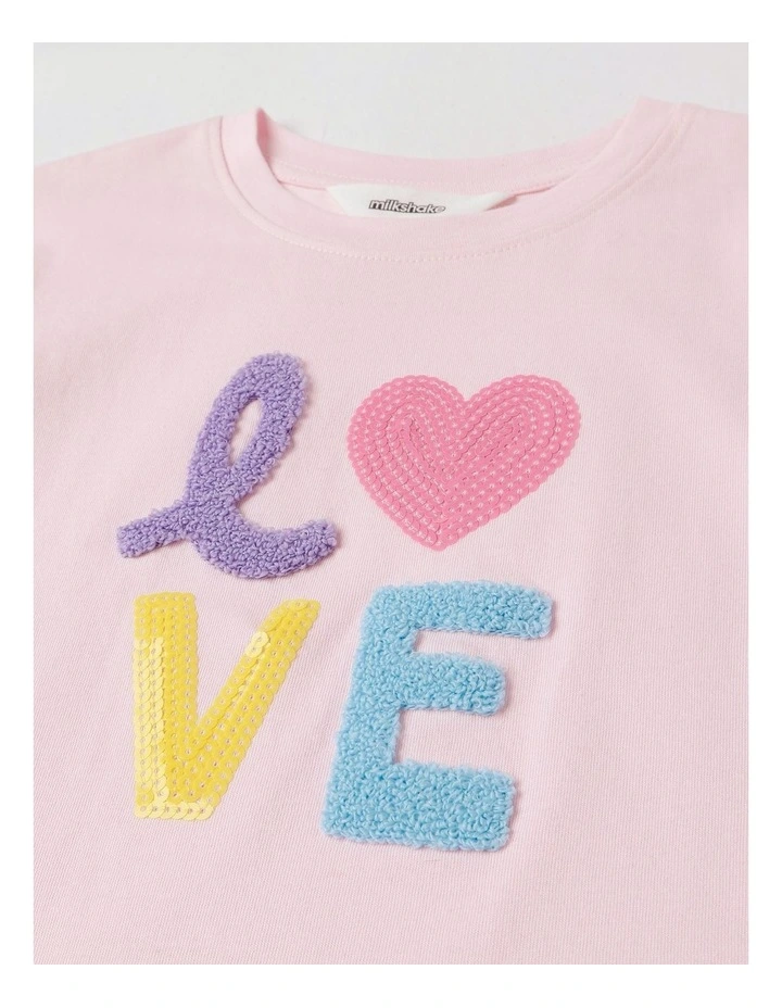 Long Sleeve Frill Top in Pink image 2