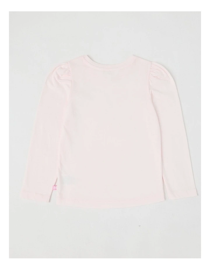 Long Sleeve Applique Top in Heart Pink image 3