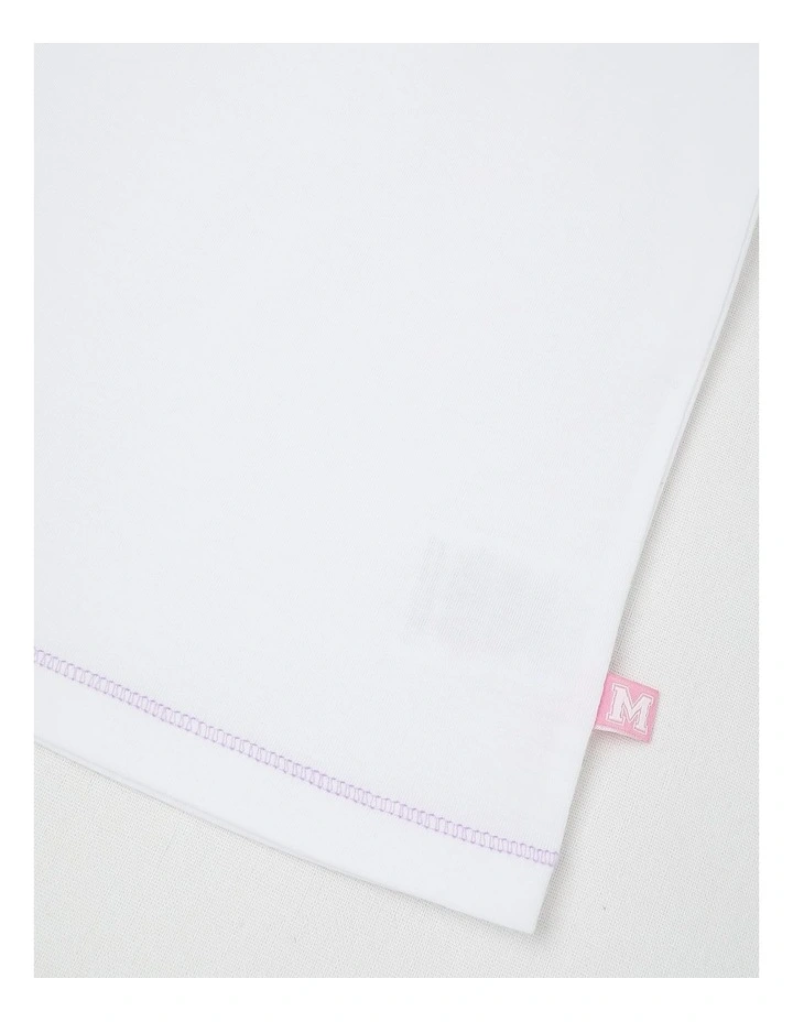 Essentials Short Sleeve Print Tee in Simply The Zest/White image 4