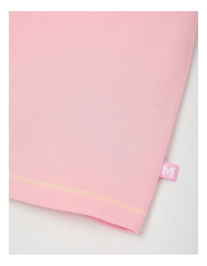 Essentials Short Sleeve Print Tee in Mermaid & Dolphin/Pink image 4