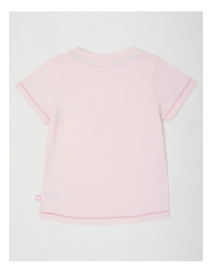 Essentials Short Sleeve Print Tee in Big Bow/Pink image 3