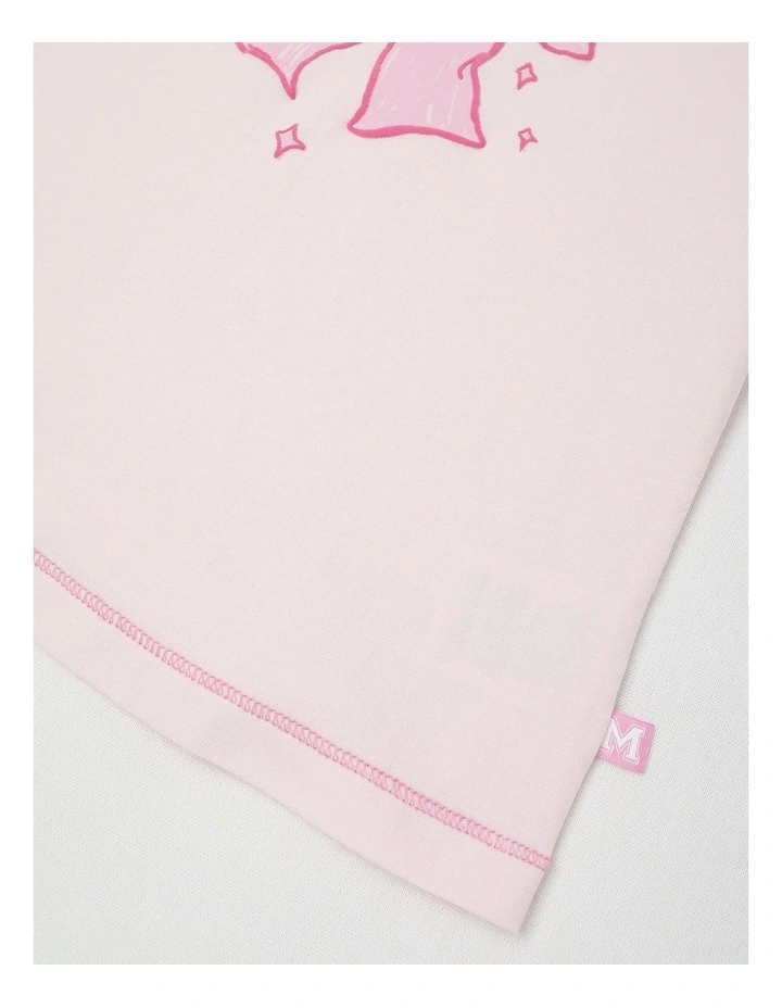 Essentials Short Sleeve Print Tee in Big Bow/Pink image 4