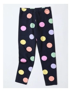 Essentials Print Legging in Navy