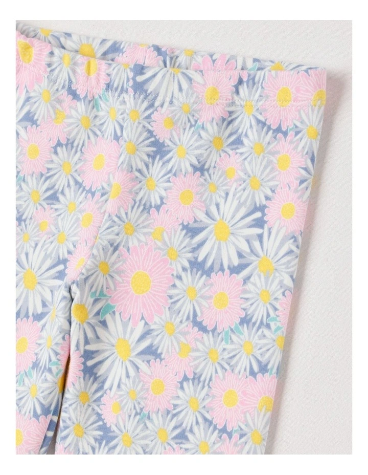 Essentials Daisy Fleece Legging in Pink & White image 2