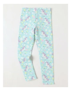 Essentials Print Fleece Legging in Blue