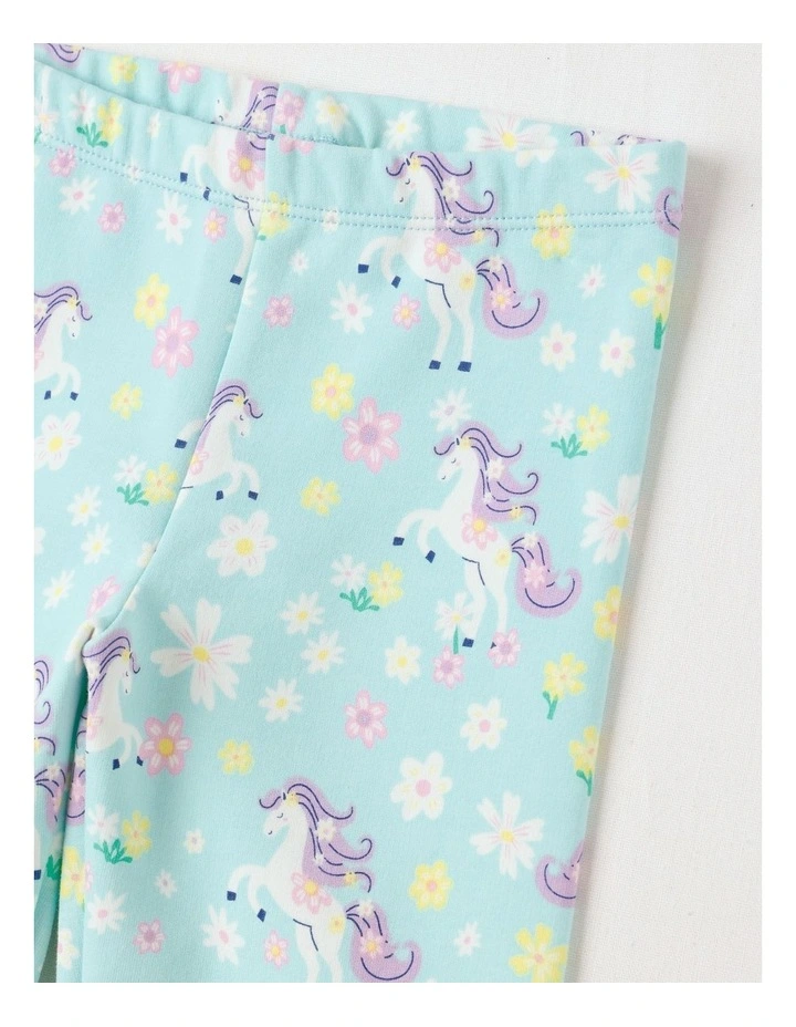 Essentials Print Fleece Legging in Blue image 2