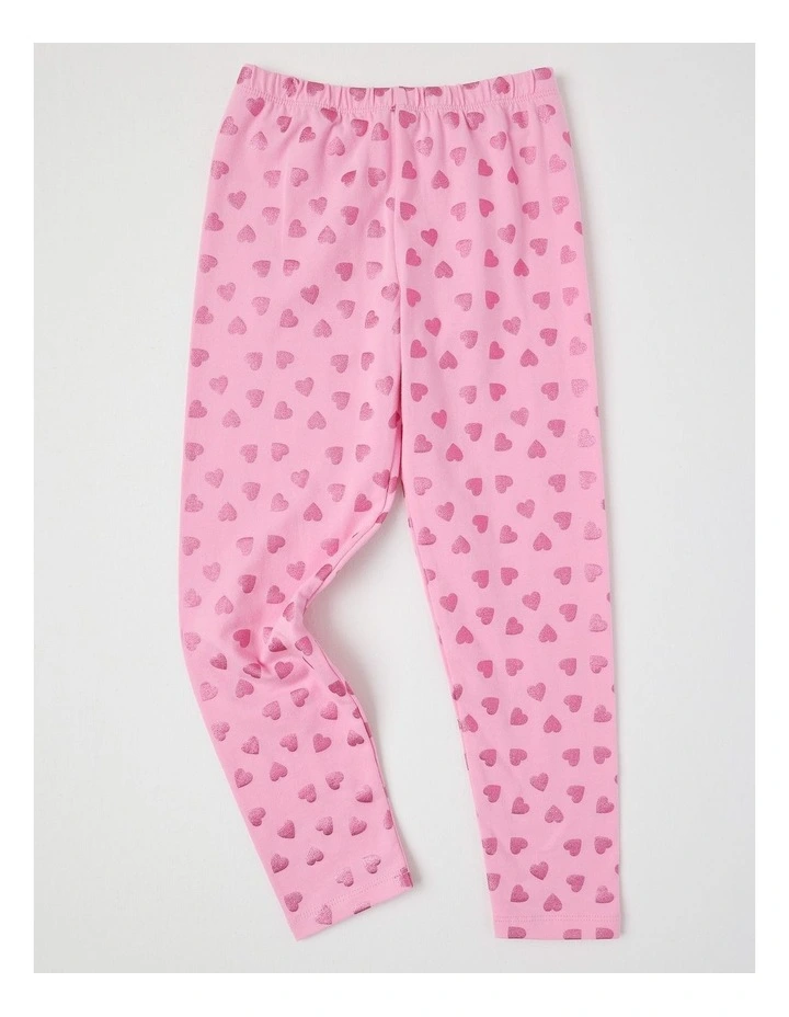 Essentials Metallic Legging in Hearts Pink image 1