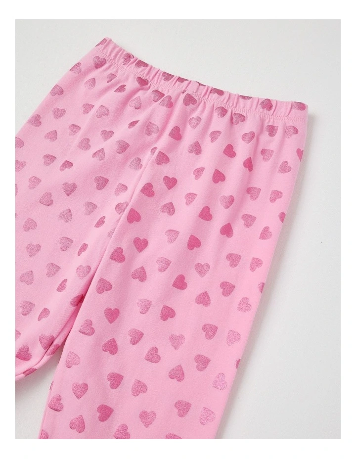 Essentials Metallic Legging in Hearts Pink image 2