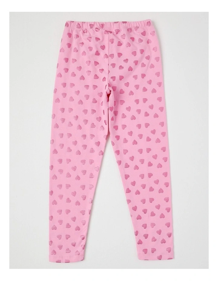 Essentials Metallic Legging in Hearts Pink image 3