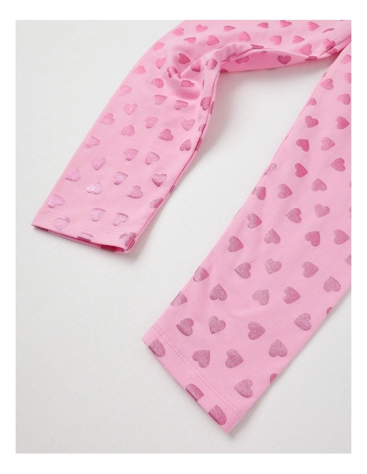Essentials Metallic Legging in Hearts Pink image 4