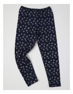 Essentials Metallic Legging in Daisy Aop/Navy