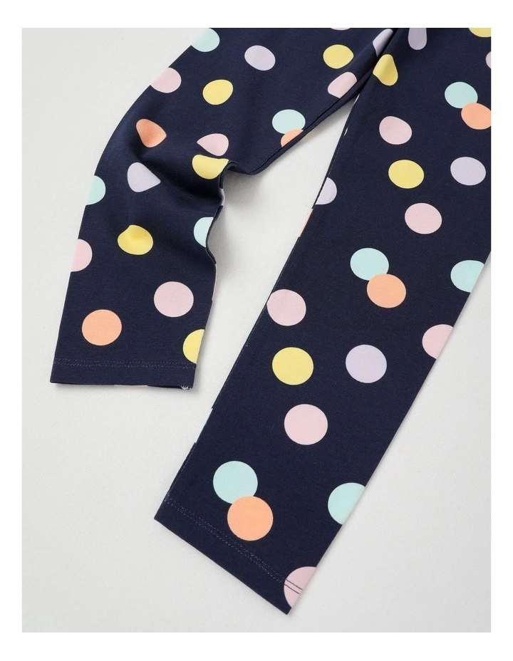 Essentials Print Legging in Rainbow Spot/Navy image 4