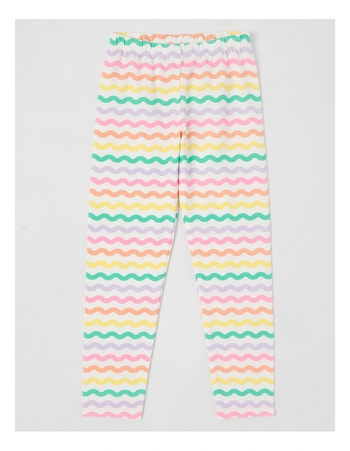 Essentials Print Legging in Zig Zag Stripe/Rainbow image 1
