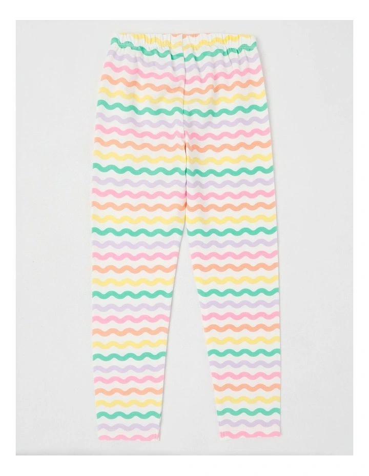 Essentials Print Legging in Zig Zag Stripe/Rainbow image 3