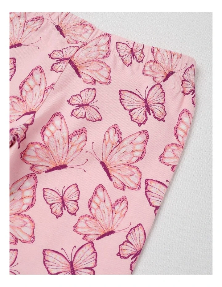 Essentials Print Legging in Butterflies/ Light Pink image 2