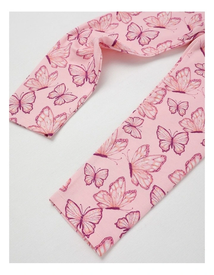 Essentials Print Legging in Butterflies/ Light Pink image 4