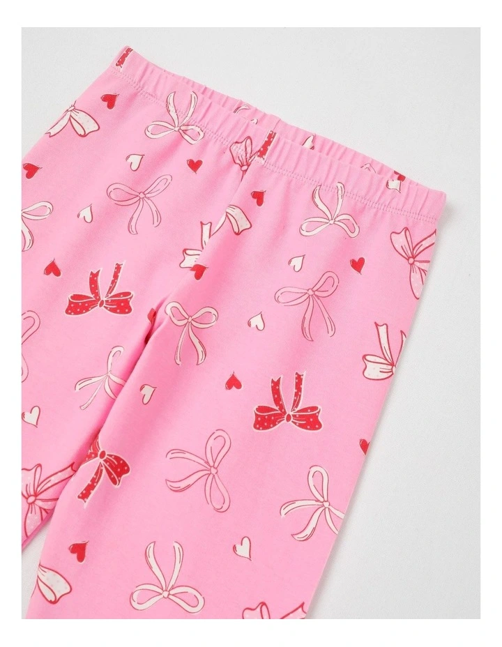 Essentials Print Legging in Bows/Pink image 2