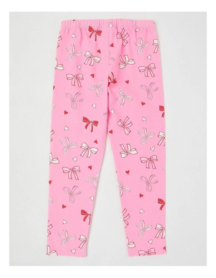 Essentials Print Legging in Bows/Pink image 3